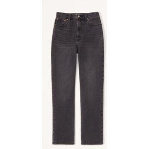 Abercrombie & fitch Ultra High Rise 90s Straight Jean NWT Size 6 X-Short Black